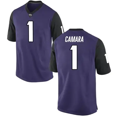 Men's Game Abe Camara TCU Horned Frogs Football College Jersey - Purple